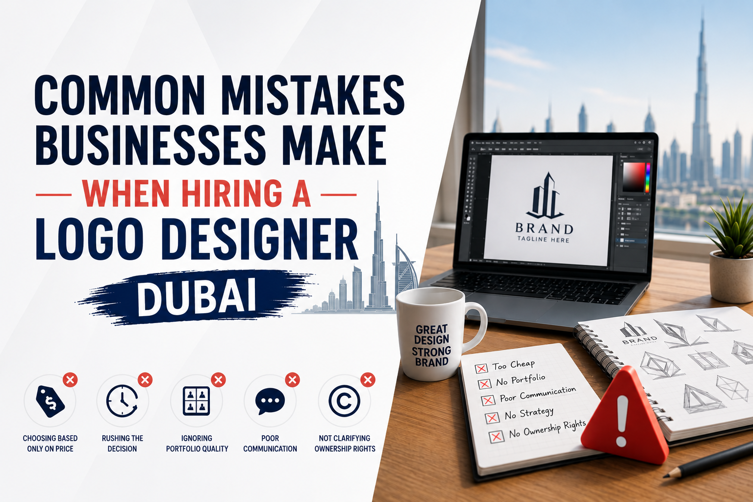 Common Mistakes Businesses Make When Hiring a Logo Designer Dubai